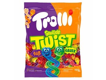 Мармелад жев."Squiggle Twist" Червячки 150гр х 18 /TROLLI/Испания