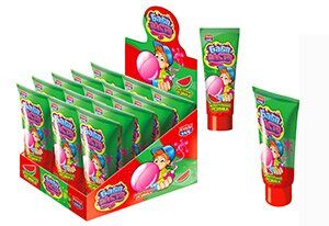 Жевательная резинка "Бабл паста" со вкусом арбуза 20гр*24шт*12 блоков