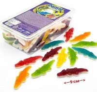 Мармелад жев. HALAL "Крокодилы ассорти" 7,5гр (банка) 1кг х 12 /DAMLA GUMMY Турция/